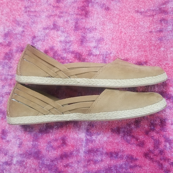 UGG Tippie Brown Nubuck Suede Leather Ballet Flats - Picture 7 of 9